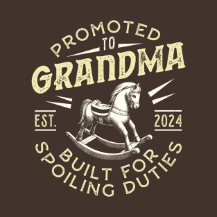 Promoted to Grandma Let The Spoiling Begin EST 2024 T-Shirt