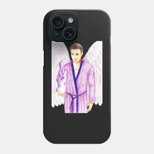 Archangel Zadkiel Keeper of the Violet Flame- Dark Blue Phone Case