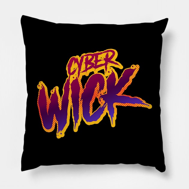 cyber wick Pillow by vaktorex