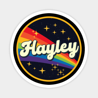 Hayley // Rainbow In Space Vintage Style Magnet