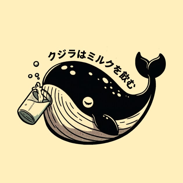 Milky Whale Wonders - 海の巨獣のミルク愛 by Conversion Threads
