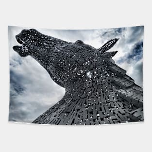 Kelpie against the sky - The Kelpies, Falkirk, Scotland Tapestry