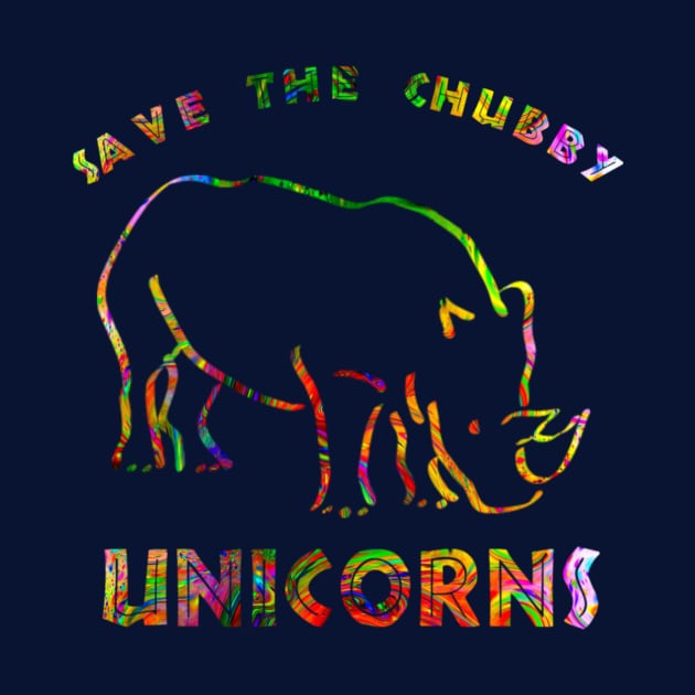 Save The Chubby Unicorns Nature Rhinoceros Lovers by klimentina