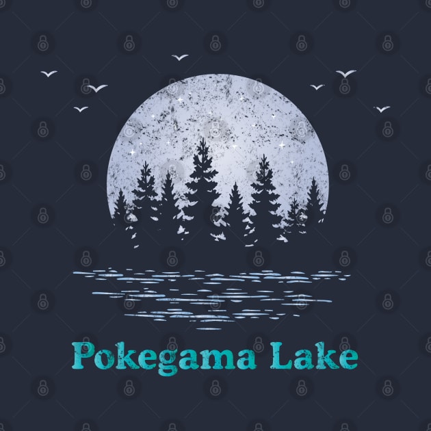 Pokegama Lake Moon Stars Trees Outdoors by Pine Hill Goods