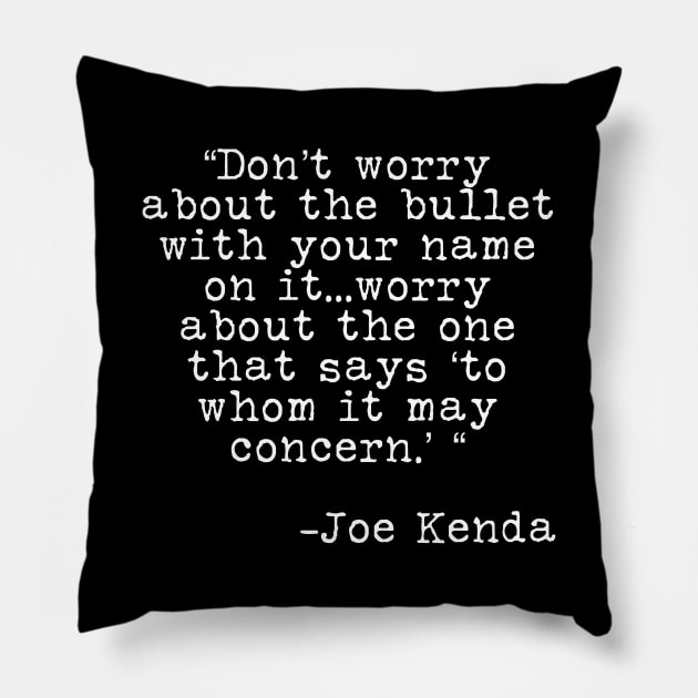 Lieutenant Kenda Says...-wh Pillow by Ladycharger08