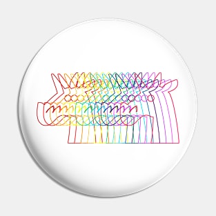 Rainbow Stroke Unicorn Pin