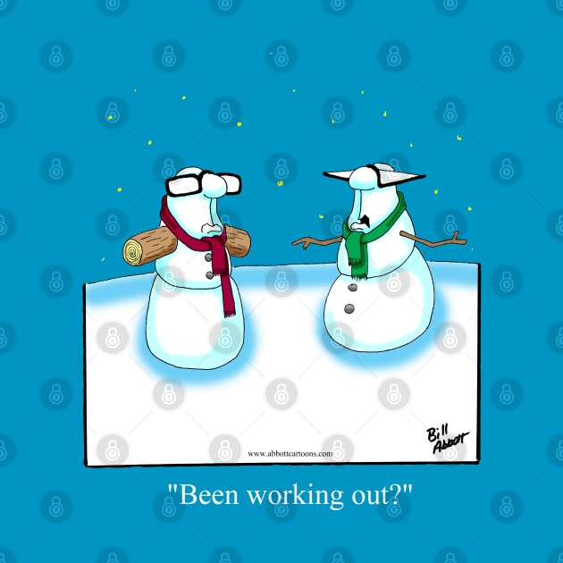 Funny Spectickles Christmas Snowman Cartoon by abbottcartoons