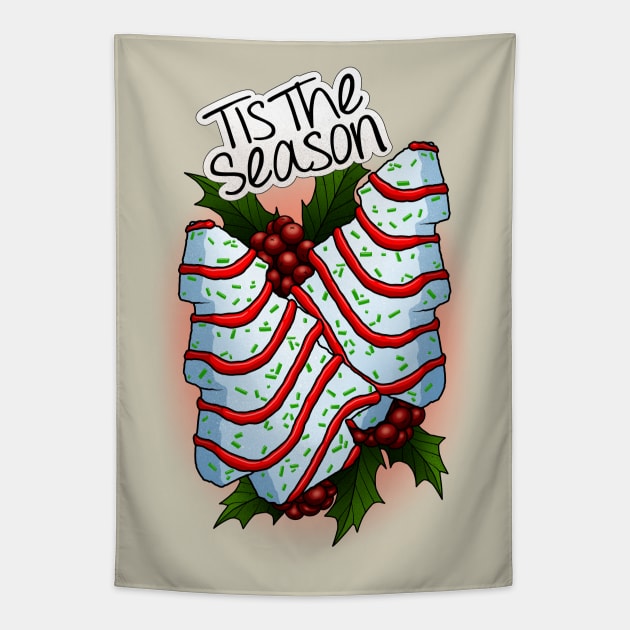 Tis The Season For Tree Cakes Tapestry by Miss_Bethany_Tattoos