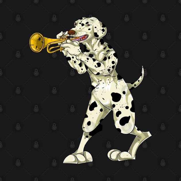 Dalmatian Dog Trumpeter Musician Trumpet by ShirtsShirtsndmoreShirts