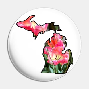 Michigan Full Bloom Pin