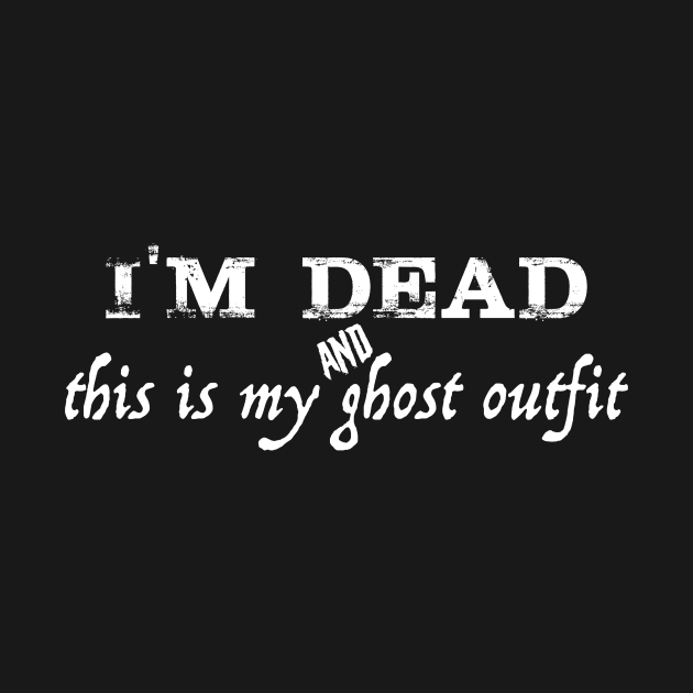 Ghost outfit in white (for dark clothing) by Six Degrees of WTF Podcast