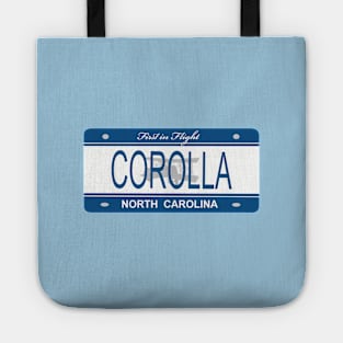 Corolla NC Lic Plate Tote