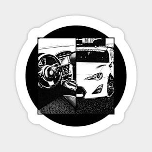 TOYOTA GT86 Black 'N White 5 Magnet