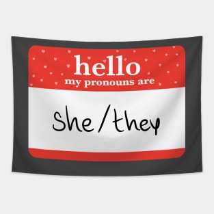 my pronouns are she/they Tapestry