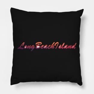 Long Beach Island LBI Script Pillow