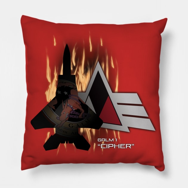 Ace Combat Zero: Cipher Pillow by patrickkingart