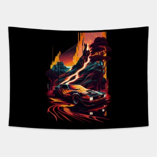 Volcanic Mustang Race Tapestry