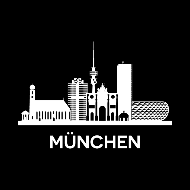 München Skyline, white by yulia-rb