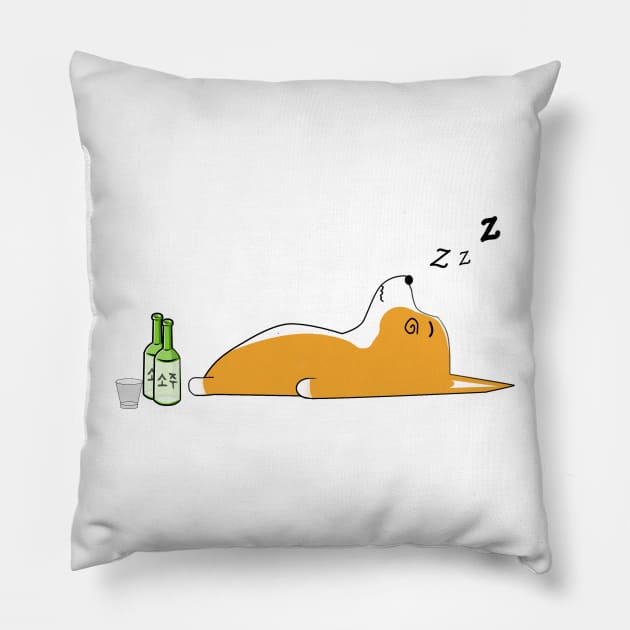 Corgi Night Life Pillow by Underground Cargo