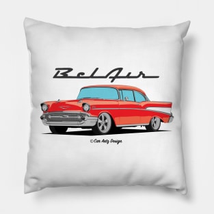 57 Bel Air Red Pillow