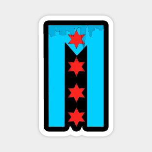 Chicago Flag + Puerto Rican Flag Magnet