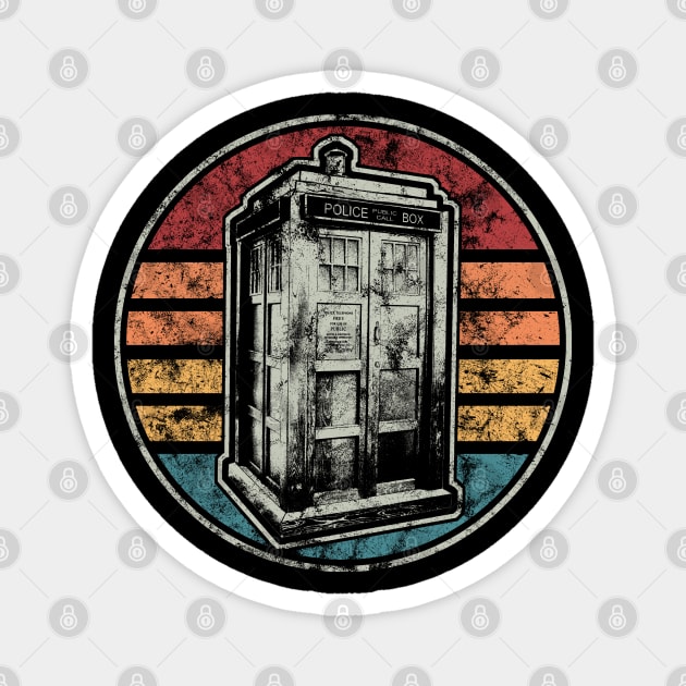 Vintage Police Box Magnet by FanFreak