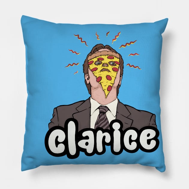 Dwight / Clarice / Pizza Pillow by gubbydesign