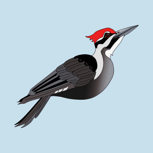 Graphic Pileated Woodpecker Bird T-Shirt