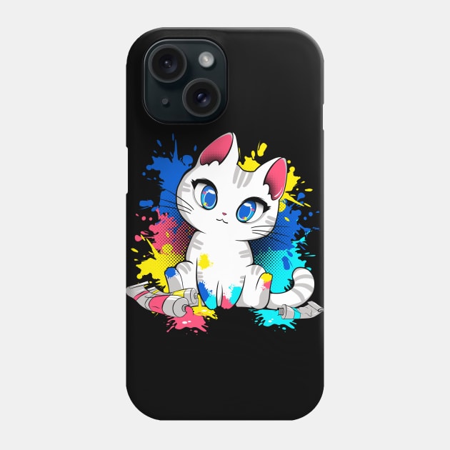 Painter Kitty Phone Case by Scud"