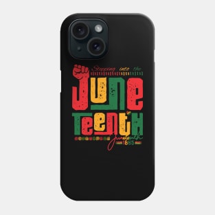 Juneteenth 1865 Words celebration Phone Case