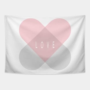 Love Heals - Pink and Silver Tapestry