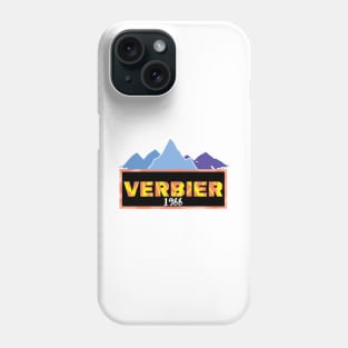 Verbier ski mountains 1988 vintage retro 80's Phone Case