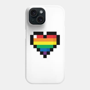 LGBTQ pixel heart Phone Case