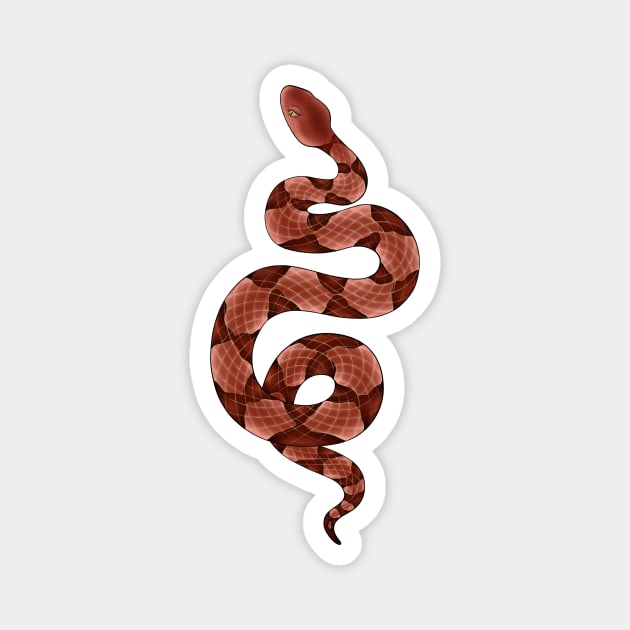 Copperhead Snake Magnet by NicoleDowning