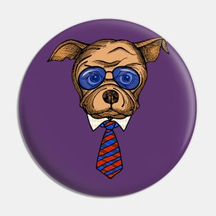 Dog in a suit Pin