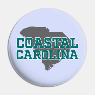 Coastal Carolina - South Carolina Gray Outline Pin