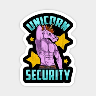 Unicorn Security Funny Costume Police Gifts Security Guard Magnet