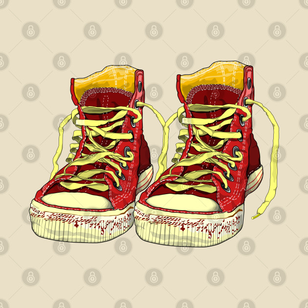 Muddy shoes 2.0 (red & yellow) by M[ ]