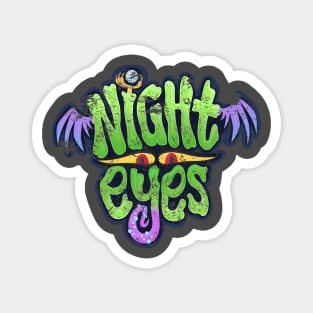 'Night Eyes' Logo - distressed Magnet