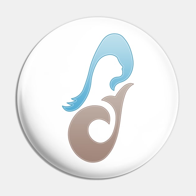 Mermaid emblem Pin by Rackham