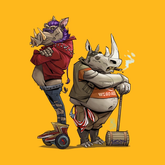 TMNT Bebop and Rocksteady by markodjeska