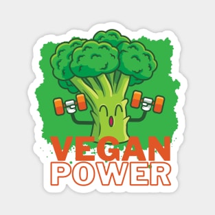 Vegan Power Broccoli Gym Magnet