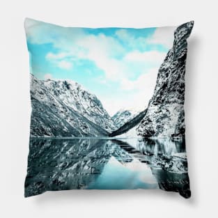 Fjords - Ice mountain Pillow