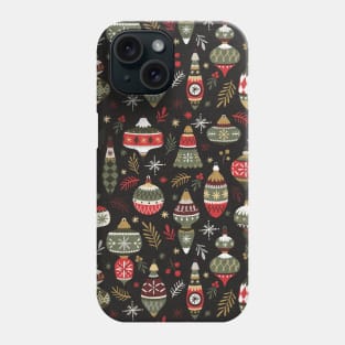 Vintage Christmas Baubles Phone Case