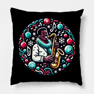 Musician in Christmas Pillow