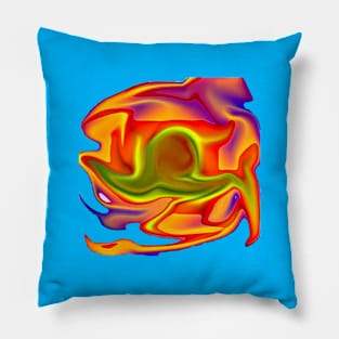 Helmet, psychedelic representation, transparent background Pillow