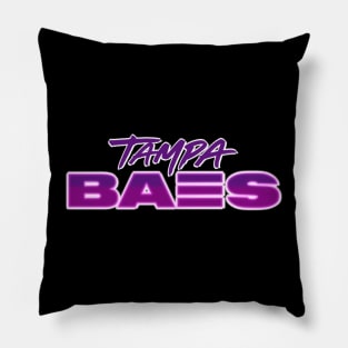 Tampa Baes Logo White Outline Pillow