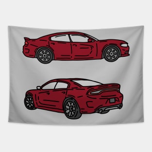 muscle car hand drawn Tapestry