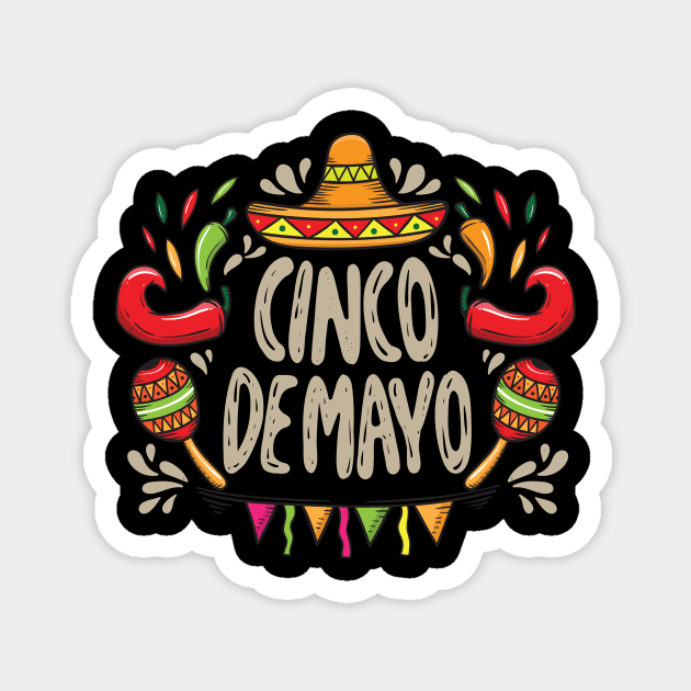 Cinco de mayo festival fiesta sombrero Magnet by aaltadel