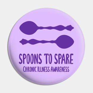 Spoons To Spare - Chronic Illness Awareness (Purple) Pin